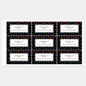 Kleurrijke verf drukt professioneel snoepgoed labels (Vel)