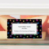 Kleurrijke verf drukt professioneel snoepgoed labels (Aangebracht)