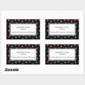 Kleurrijke verf drukt professioneel snoepgoed rechthoekige sticker (Vel)