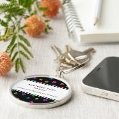 Kleurrijke verf drukt professioneel snoepgoed sleutelhanger (Zijkant)