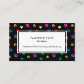 Kleurrijke verf drukt professioneel snoepgoed visitekaartje (Voorkant)