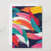 Kleurrijke Verf Effect 16e Verjaardag Party Kaart (Achterkant)