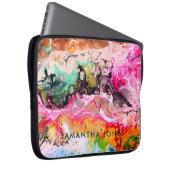 Kleurrijke verf in de stad, helder laptop sleeve (Voorkant Rechts)