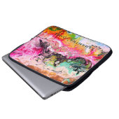 Kleurrijke verf in de stad, helder laptop sleeve (Voorkant onderkant)