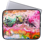 Kleurrijke verf in de stad, helder laptop sleeve (Voorkant)