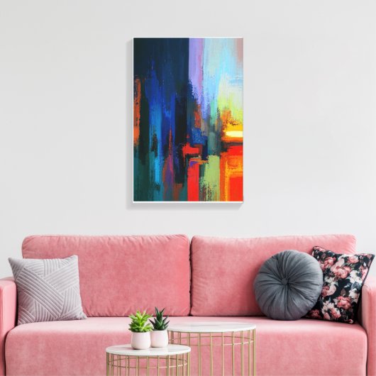 Kleurrijke verf Mix Art Canvas Afdruk (Insitu (Woonkamer))