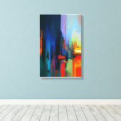 Kleurrijke verf Mix Art Canvas Afdruk (Insitu (Houten vloer))