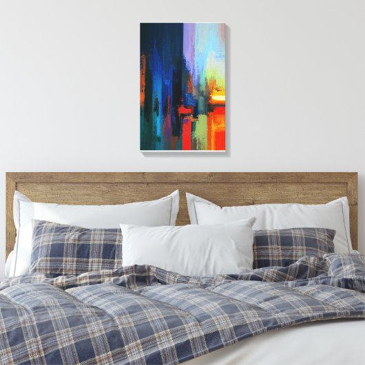 Kleurrijke verf Mix Art Canvas Afdruk (Insitu (Slaapkamer))