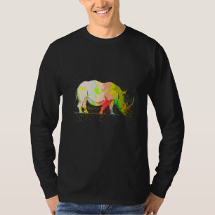 Kleurrijke verf plash Realistisch Wilde Dierlijke T-shirt