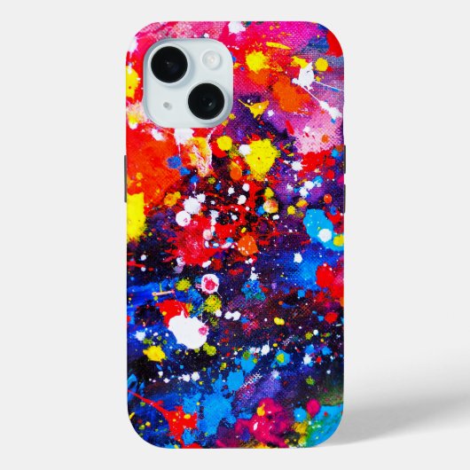 Kleurrijke verf Splatter Canvas Art Case-Mate iPhone Case (Achterkant)