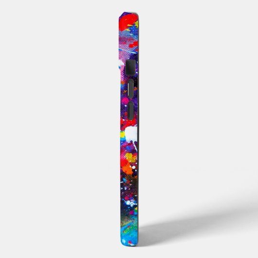 Kleurrijke verf Splatter Canvas Art Case-Mate iPhone Case (Achterkant / Links)