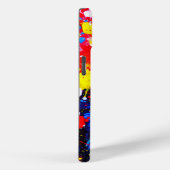 Kleurrijke verf Splatter Canvas Art Case-Mate iPhone Case (Achterkant / Rechts)