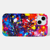 Kleurrijke verf Splatter Canvas Art Case-Mate iPhone Case (Achterkant (horizontaal))