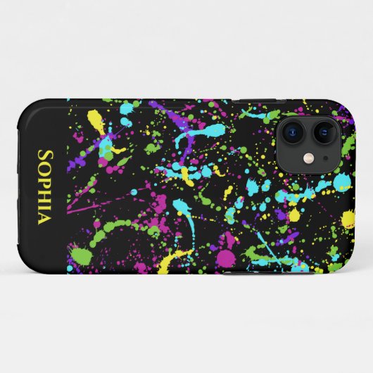 Kleurrijke verf Splatter- Case-Mate iPhone Case (Achterkant (horizontaal))