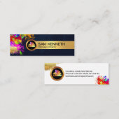 Kleurrijke verf Splatter Peeling Paint Mini Visitekaartje (Voorkant / Achterkant)