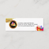 Kleurrijke verf Splatter Peeling Paint Mini Visitekaartje (Achterkant)