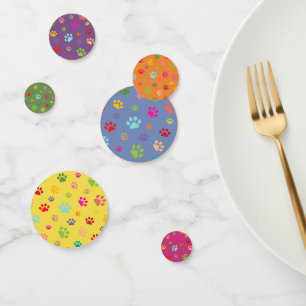 Kleurrijke verfafdrukinkt Ontwerptabel Confetti
