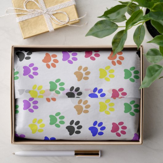 Kleurrijke verfafdrukken | Aangepast Tissuepapier (Geschenk)