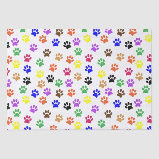 Kleurrijke verfafdrukken | Aangepast Tissuepapier (Voorkant)