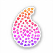 kleurrijke verfafdrukken en het paisleypatroon van sticker (Voorkant)