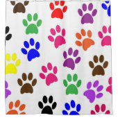 Kleurrijke verfafdrukken met douchergordijn douchegordijn (Voorkant)