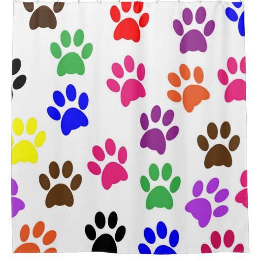 Kleurrijke verfafdrukken met douchergordijn douchegordijn (Voorkant)