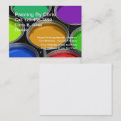 Kleurrijke Verfblikken Schilder Visitekaartjes (Voorkant / Achterkant)