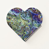 kleurrijke verfdraai floreel abstract notitieboek (Achterkant)