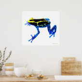 Kleurrijke verfgiftige kikker afdrukken poster (Keuken)