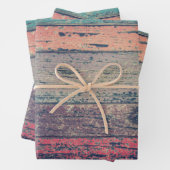  kleurrijke, verfijnde of verharde houten korrels inpakpapier vel (In situ)