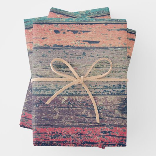  kleurrijke, verfijnde of verharde houten korrels inpakpapier vel (In situ)