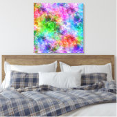 Kleurrijke verfijnde textuur canvas afdruk (Insitu (Slaapkamer))