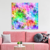 Kleurrijke verfijnde textuur canvas afdruk (Insitu (Woonkamer))