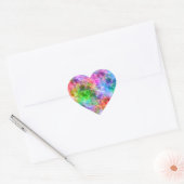 Kleurrijke verfijnde textuur hart sticker (Envelop)