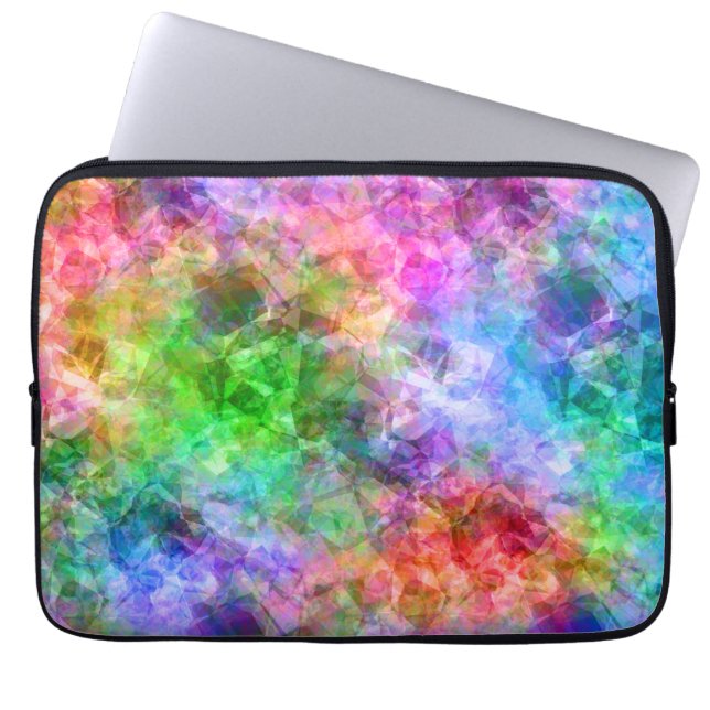 Kleurrijke verfijnde textuur laptop sleeve (Voorkant)