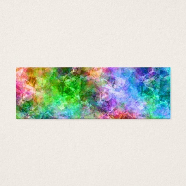 Kleurrijke verfijnde textuur mini visitekaartjes (Voorkant)