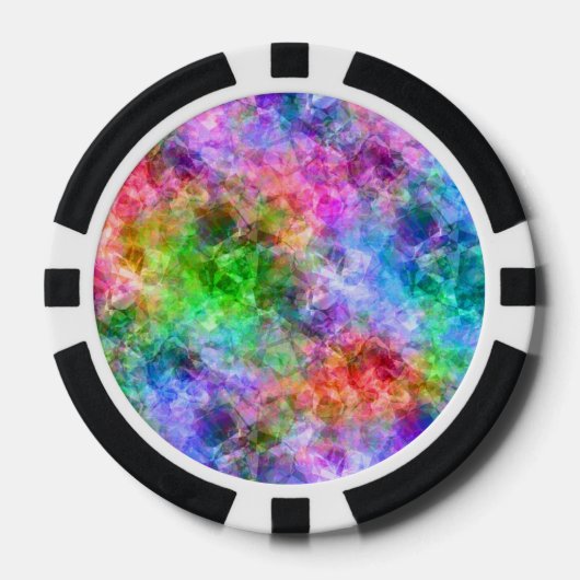 Kleurrijke verfijnde textuur pokerchips (Voorkant)