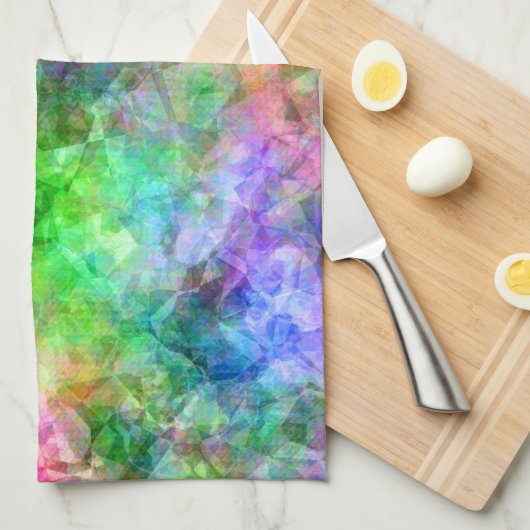 Kleurrijke verfijnde textuur theedoek (Quarter Fold)