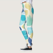 Kleurrijke verfpenseelstreken leggings (Links)