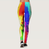 Kleurrijke verfplaat #25 leggings (Achterkant)