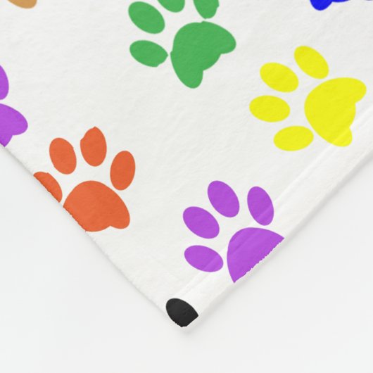 Kleurrijke verfprinters fleece deken (Hoek)