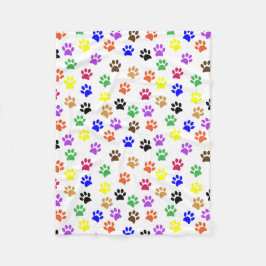 Kleurrijke verfprinters fleece deken