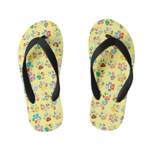 Kleurrijke verfprinters kinder teenslippers