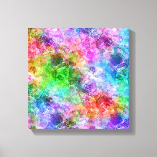 Kleurrijke Verfrommelde Textuur Canvas Afdruk (Voorkant)