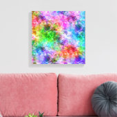 Kleurrijke Verfrommelde Textuur Canvas Afdruk (Insitu (Woonkamer))