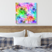 Kleurrijke Verfrommelde Textuur Canvas Afdruk (Insitu (Slaapkamer))