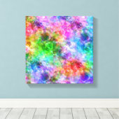 Kleurrijke Verfrommelde Textuur Canvas Afdruk (Insitu (Houten vloer))
