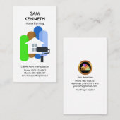 Kleurrijke verfschilder voor thuisgebruik visitekaartje (Voorkant / Achterkant)