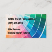 Kleurrijke verfspaander achtergrond visitekaartje (Voorkant)