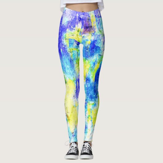 Kleurrijke verfspat #11 leggings (Voorkant)